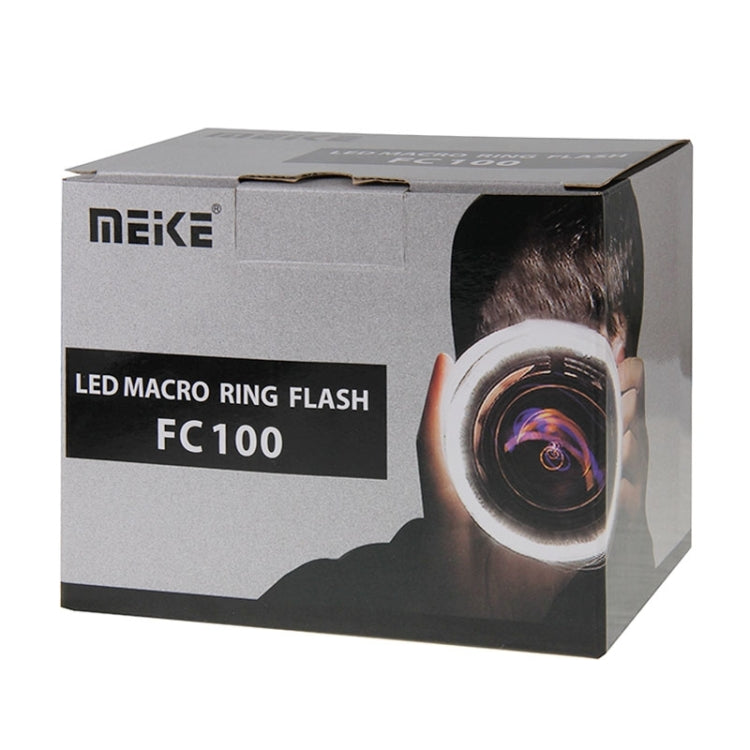 FC100 MEKE LED Macro Ring Flash for Canon / Nikon DSLR Cameras(Black)
