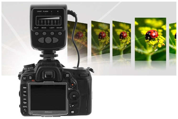 FC100 MEKE LED Macro Ring Flash for Canon / Nikon DSLR Cameras(Black)