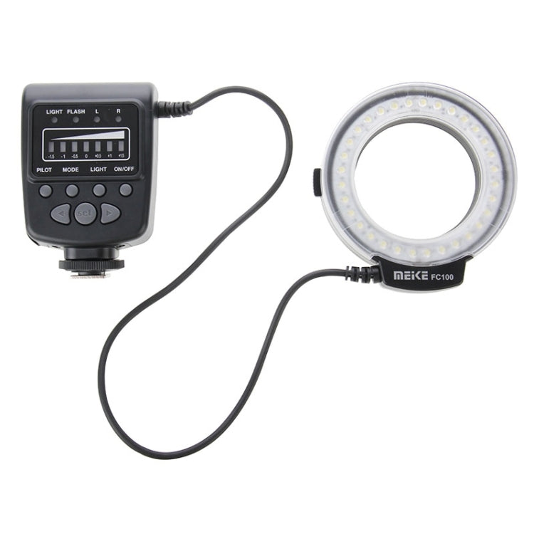 FC100 MEKE LED Macro Ring Flash for Canon / Nikon DSLR Cameras(Black)