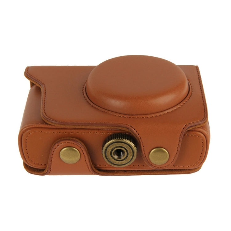 Retro Style Leather Bag with Lanyard for Nikon Coolpix A(Brown)