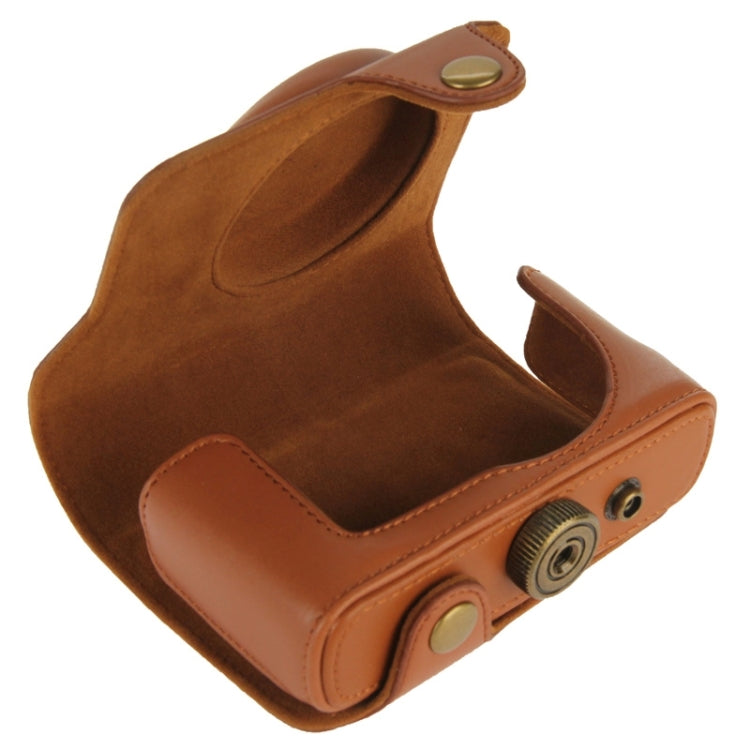 Retro Style Leather Bag with Lanyard for Nikon Coolpix A(Brown)