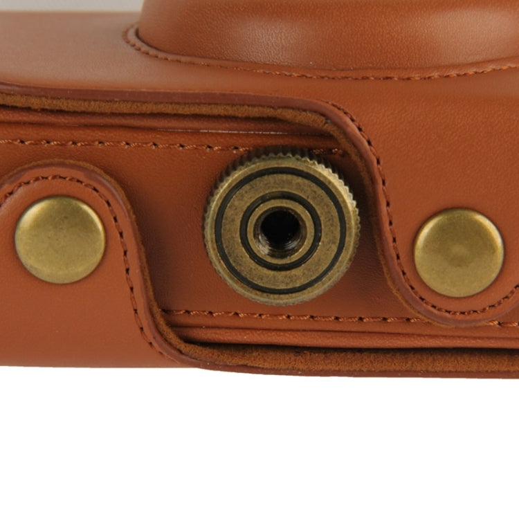 Retro Style Leather Bag with Lanyard for Nikon Coolpix A(Brown)