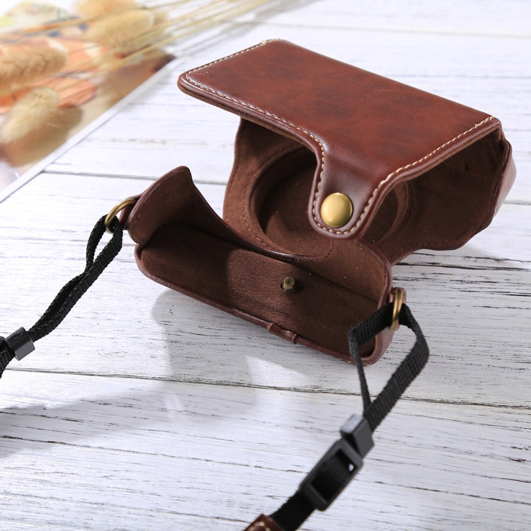Retro Style PU Leather Camera Case Bag with Strap for Sony RX100 M3 / M4 / M5