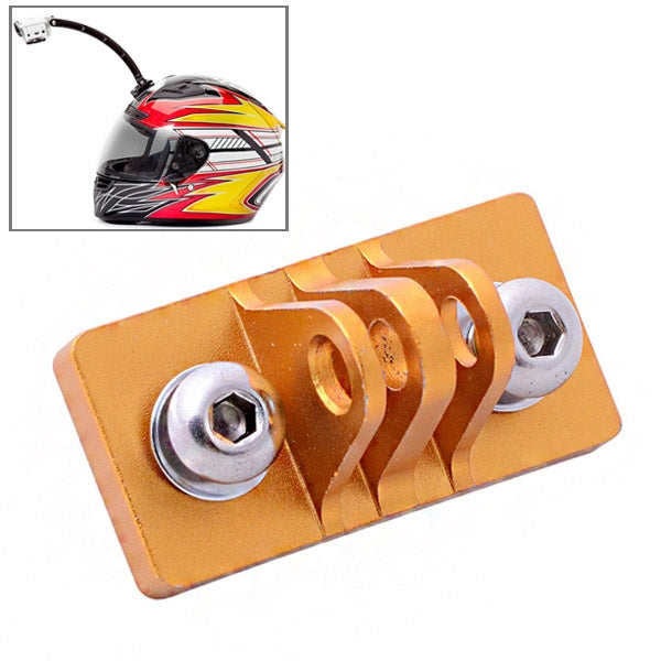 Aluminum Alloy Skydive Helmet Mount for GoPro Hero 4 / 3+ / 3 / 2 / 1(Gold)