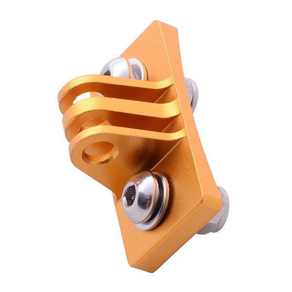 Aluminum Alloy Skydive Helmet Mount for GoPro Hero 4 / 3+ / 3 / 2 / 1(Gold)