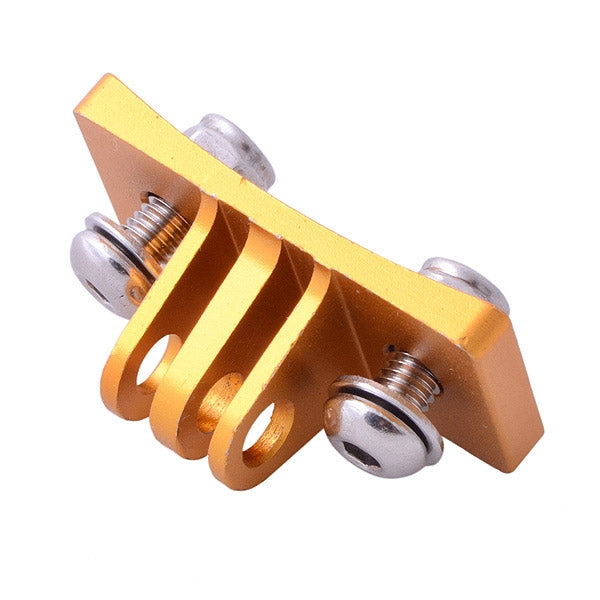 Aluminum Alloy Skydive Helmet Mount for GoPro Hero 4 / 3+ / 3 / 2 / 1(Gold)