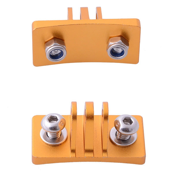 Aluminum Alloy Skydive Helmet Mount for GoPro Hero 4 / 3+ / 3 / 2 / 1(Gold)