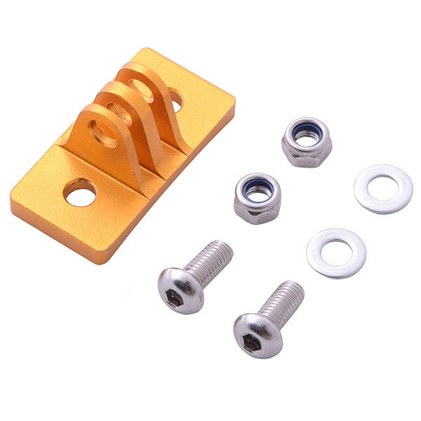 Aluminum Alloy Skydive Helmet Mount for GoPro Hero 4 / 3+ / 3 / 2 / 1(Gold)