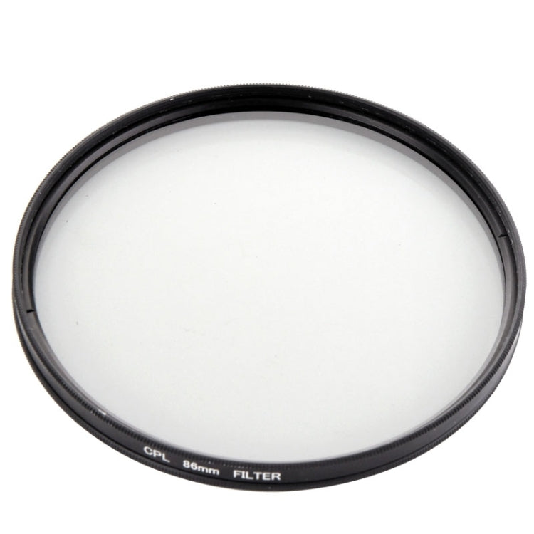 Aluminum Alloy 86mm Polarizing CPL Filter for DSLR Camera Lens(Black)