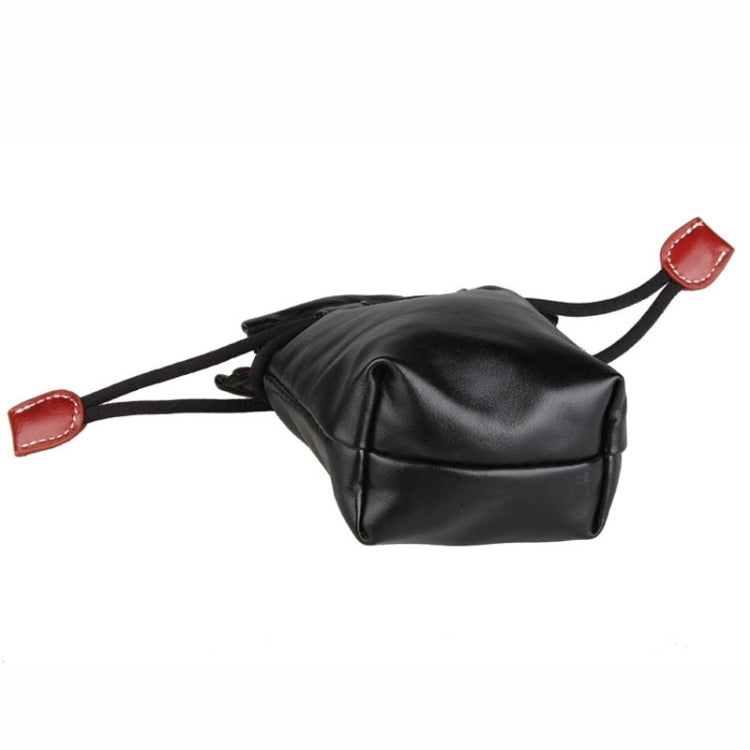 Soft PU Leather + Villus Storage Bag with Stay Cord for Camera Lens, Size: 100mm x 65mm x