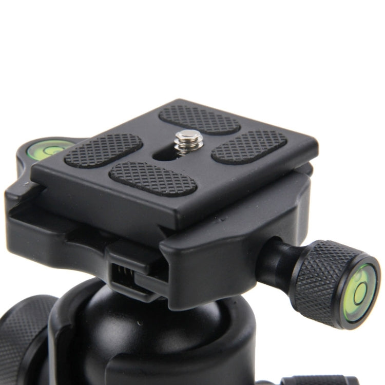 Metal Horizontal 360 Degree Rotation Tripod Ball Head with Quick Release Plate(Black)