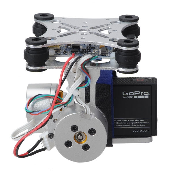2 Axis V2.3B5 CNC Brushless Motor FPV Gimbal Aluminum Camera Mount for DJI Phantom V1&V2 / Walkera XA350(Silver)