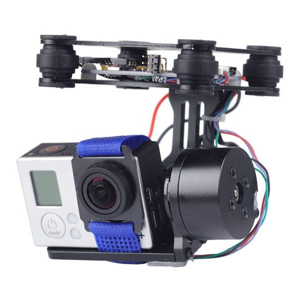 2 Axis V2.3B5 CNC Brushless Motor FPV Gimbal Aluminum Camera Mount for DJI Phantom V1&V2 / Walkera XA350(Black)