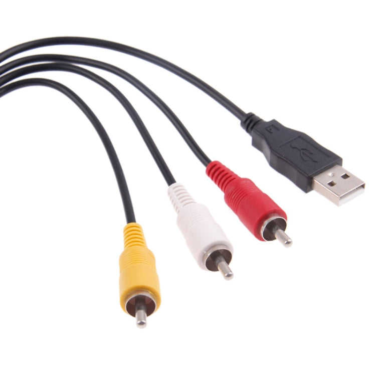 Digital Camera USB + AV Cable for Sony MD3 / DSC-W350 / W350D / W360 / W380, Length: 1.5m(Black)
