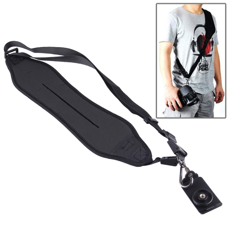 Anti-Slip Elastic Neoprene Quick Sling Strap for Camera(Black)