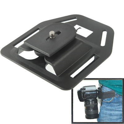 Hard Plastic DC Camera Belt Tripod Mount Buckle Button for DSLR SLR(Black)