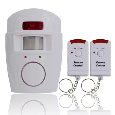 Home Security PIR Motion Sensor Alarm with 2 Remote Control(White)