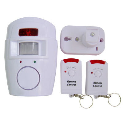 Home Security PIR Motion Sensor Alarm with 2 Remote Control(White)