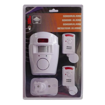 Home Security PIR Motion Sensor Alarm with 2 Remote Control(White)