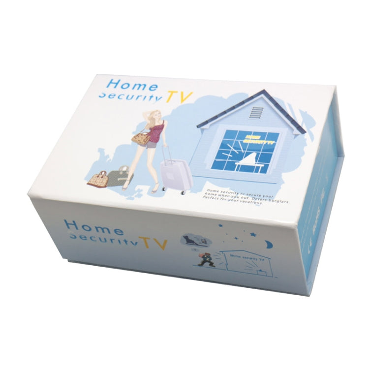 Home Security TV Deters Burglar Thief Prevention Device Built in LED Light, Support TF Card(Black)