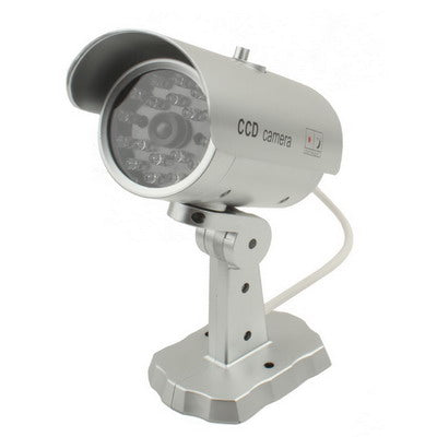 Fake Dummy Wireless Surveillance IR LED Security Camera(Silver)