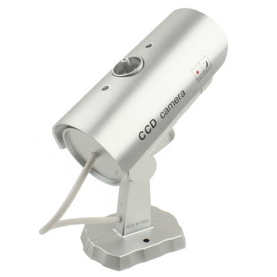 Fake Dummy Wireless Surveillance IR LED Security Camera(Silver)