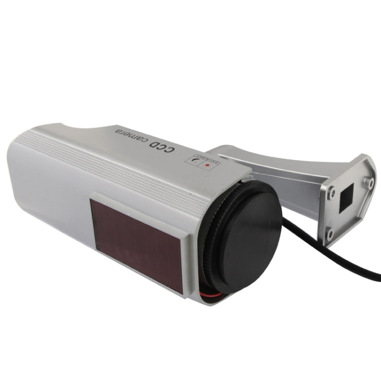 Solar Powered Realistic Looking Dummy Camera with Flashing Red LED Light