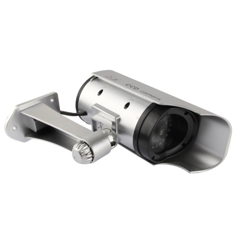Solar Powered Realistic Looking Dummy Camera with Flashing Red LED Light