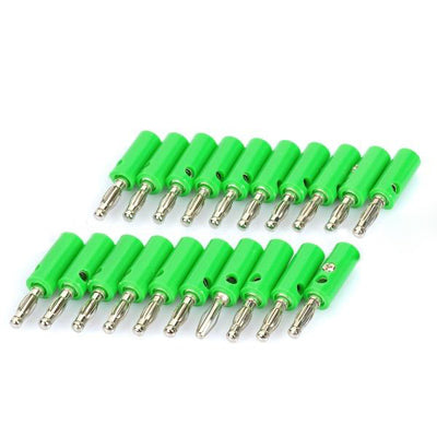 Loudspeaker Cable Banana Plugs Connectors (20 Pcs in One Package, the Price is for 20 Pcs)(Green)