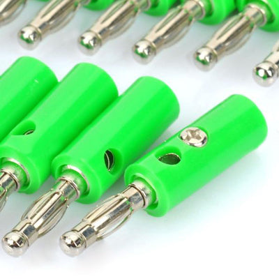 Loudspeaker Cable Banana Plugs Connectors (20 Pcs in One Package, the Price is for 20 Pcs)(Green)