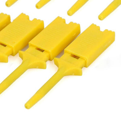 Plastic Flat Multimeter Test Hook Clip Probes for PCB IC (20 Pcs in One Package, the Price is for 20 Pcs)(Yellow)