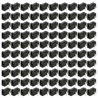 1mm 3-Pin DC Power Jack Connector (100 Pcs in One Package, the Price is for 100 Pcs)(Black)