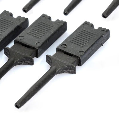 Plastic Flat Multimeter Test Hook Clip Probes for PCB IC (20 Pcs in One Package, the Price is for 20 Pcs)(Black)