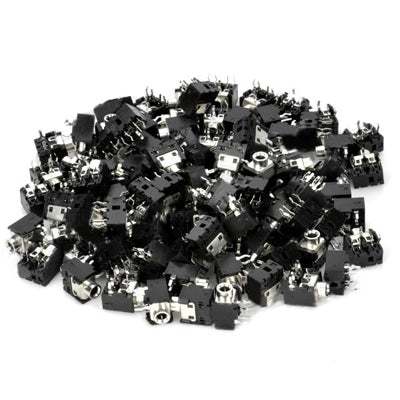 DIY 3.5mm Earphone Jack Connectors (100 Pcs in One Package, the Price is for 100 Pcs)(Black)