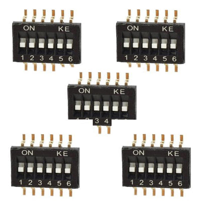 5 pcs DIY 6-Position 12-Pin Dip Switch