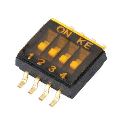 5 PCS DIY 4 Position 8 Pin 1.27mm Pitch Dip Switches(Black)