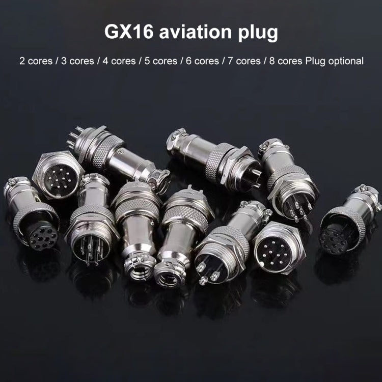 16mm 4-Pin GX16 Aviation Plug Socket Connector (5 Pcs in One Package, the Price is for 5 Pcs)(Silver)