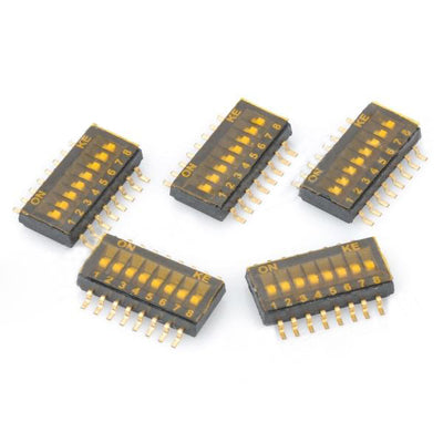 5 pcs DIY 8-Position 1.27mm Half Pitch Type Dip Switches