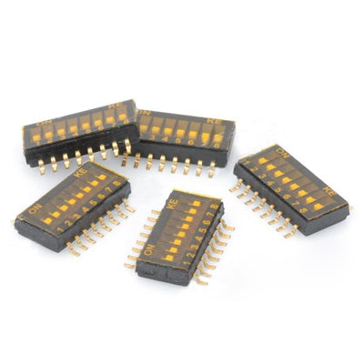 5 pcs DIY 8-Position 1.27mm Half Pitch Type Dip Switches