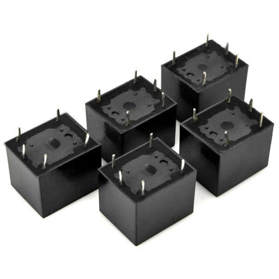 DC12V-SHG 5-Pin Power Relay (5 Pcs in One Package, the Price is for 5 Pcs)(Black)