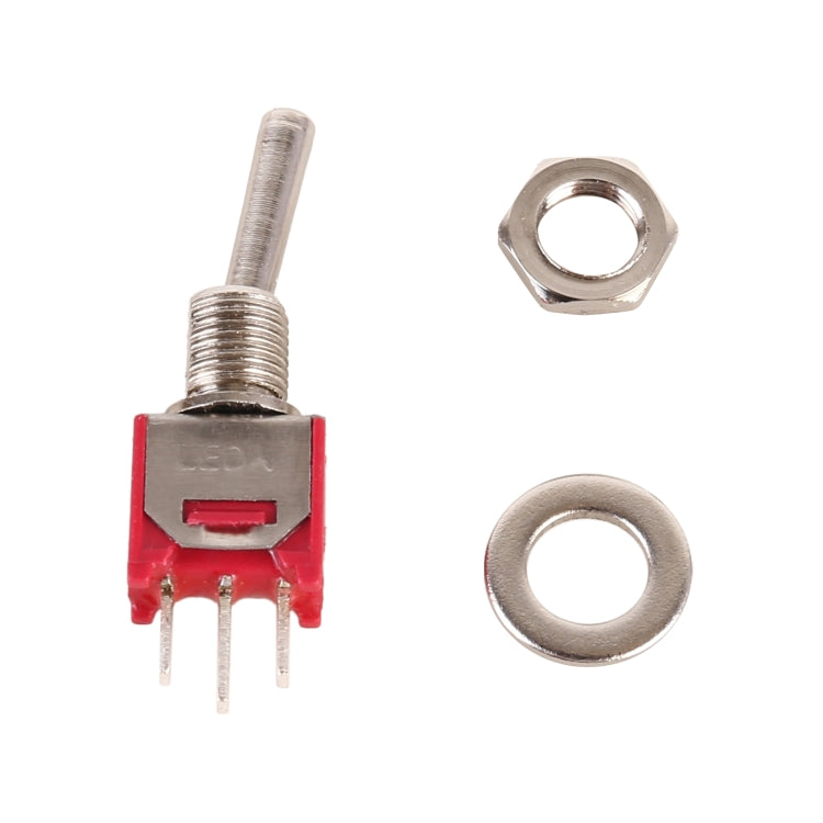 DIY 3-Pin Toggle Switch (5 Pcs in One Package, the Price is for 5 Pcs)(Red)