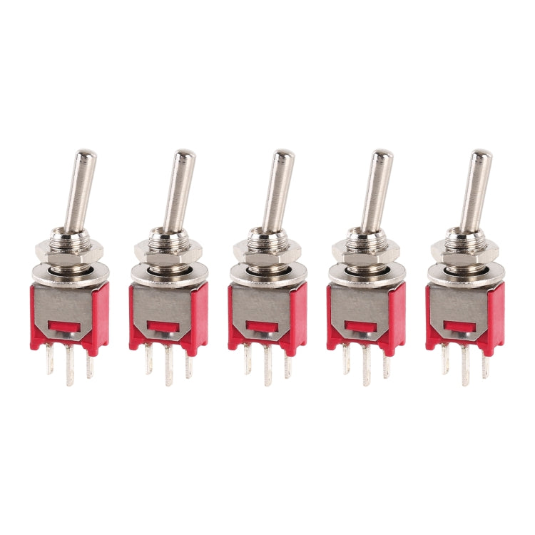 DIY 3-Pin Toggle Switch (5 Pcs in One Package, the Price is for 5 Pcs)(Red)