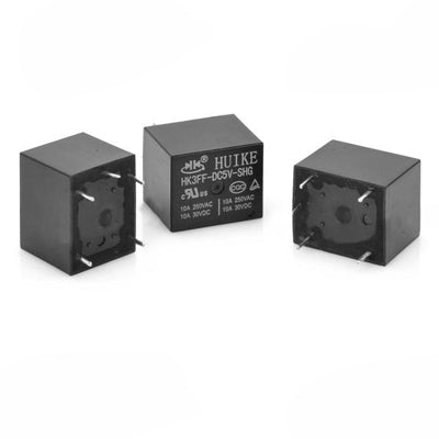 HK3FF DC5V SHG 5-Pin Power Relay (5 Pcs in One Package, the Price is for 5 Pcs)(Black)