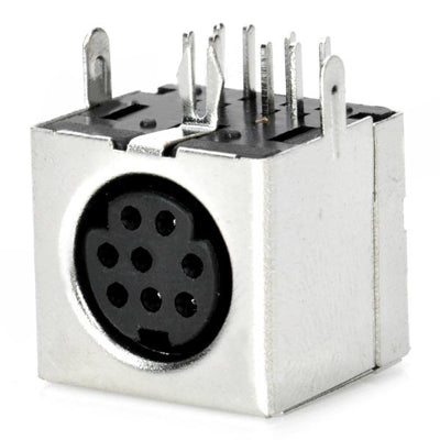 S-Video 8-pin Female Connectors for PCB DIY (100 Pcs in One Package, the Price is for 100 Pcs)