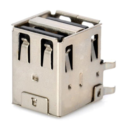 DIY Dual USB Female 90 Degree DIP Socket Connectors (100 Pcs in One Package, the Price is for 100 Pcs)