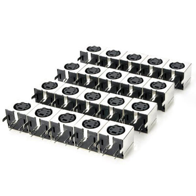 S-Video 4-pin Female Connectors for PCB DIY (20 Pcs in One Package, the Price is for 20 Pcs)