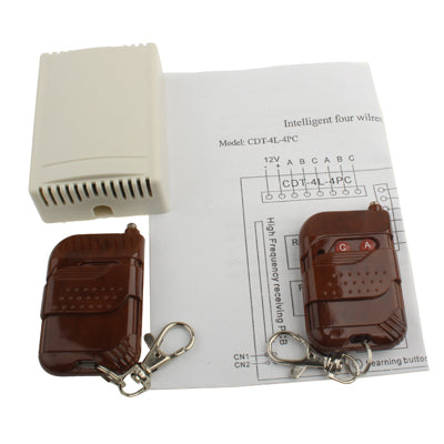 4CH RF Wireless Remote Control Transmitter & Receiver(White)