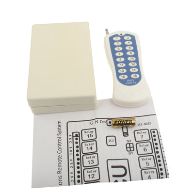 RF Wireless Remote Control Radio Controller / Switch 15 (Sixteenth Switch is decor)(Beige)