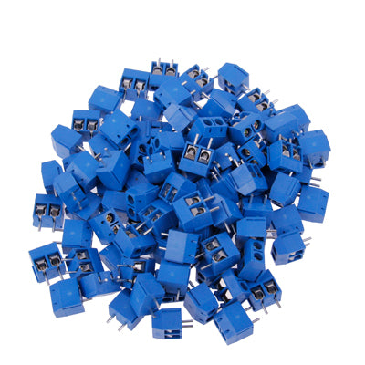 100 x 2 Pin Screw Terminal Block Connector 5mm Pitch