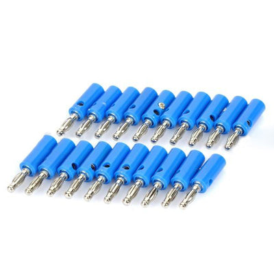 Loudspeaker Cable Banana Plugs Connectors (20 Pcs in One Package, the Price is for 20 Pcs)(Blue)